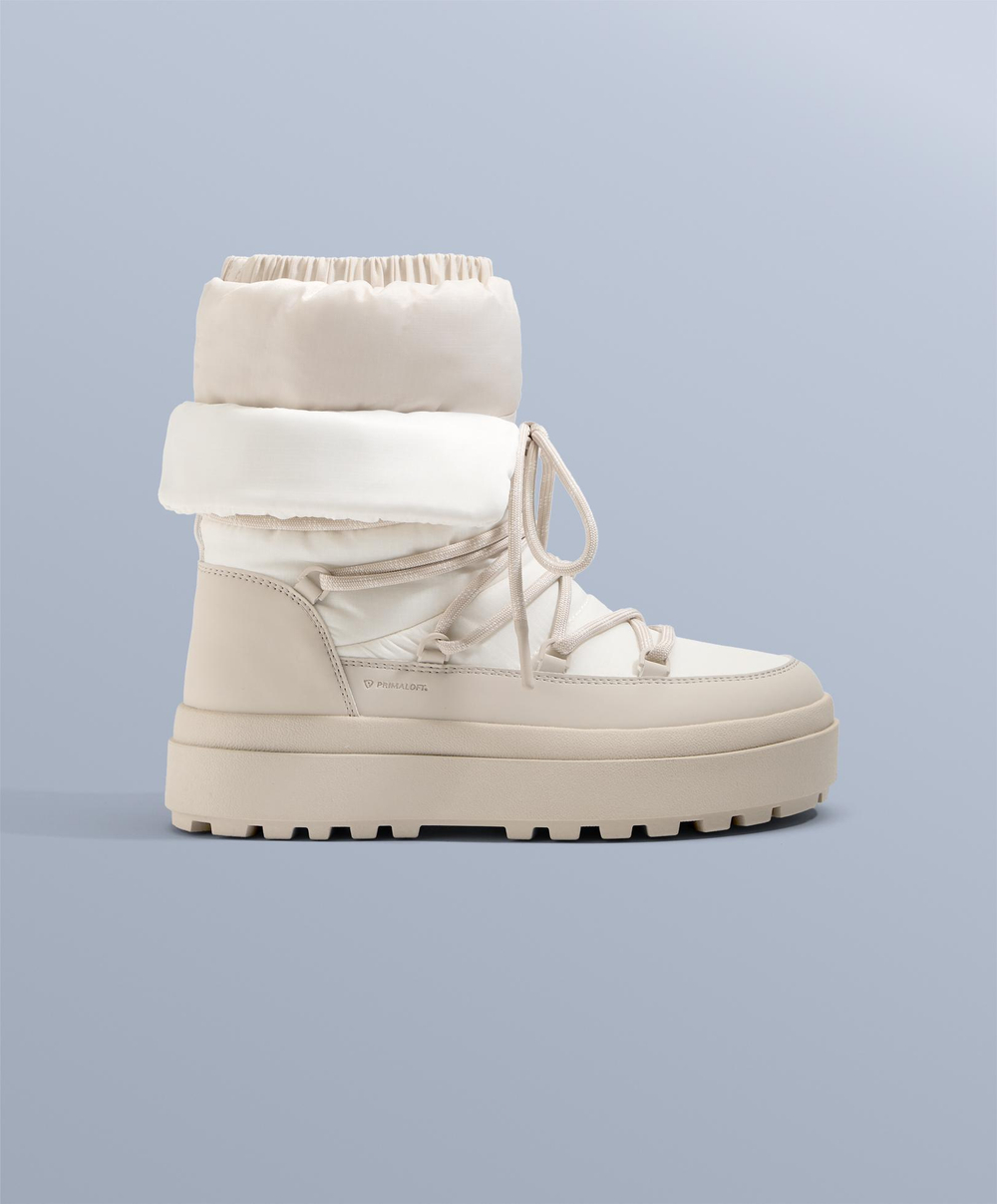 OYSHO Комбинированные ботинки на шнуровке, норка