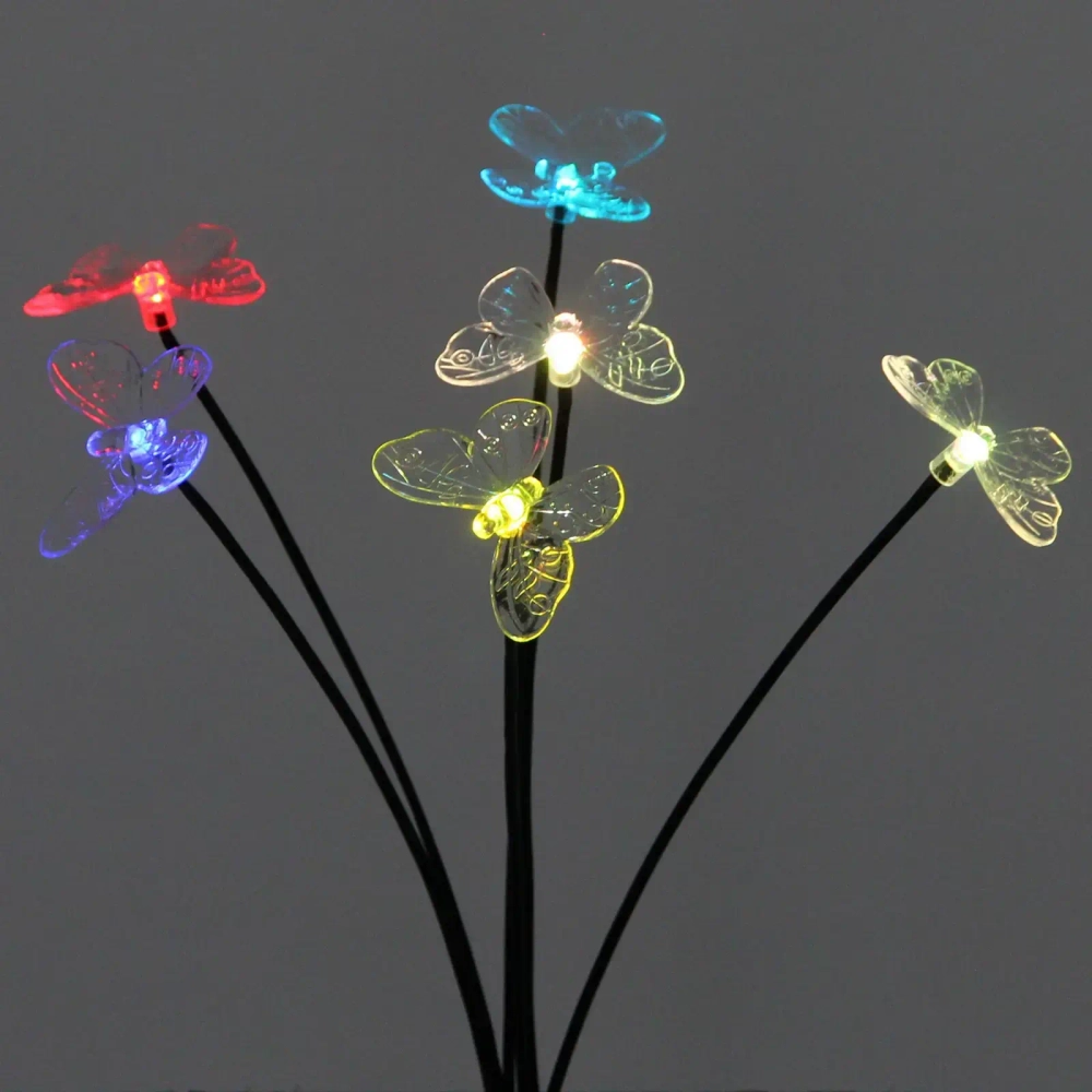 Светильник на солн.батарее «Бабочки» 70*6 см, 6 шт, Мультицвет