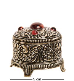 Народные промыслы AM-3267 Шкатулка «Вернисаж» (латунь, янтарь)