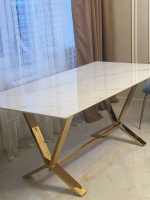 Стол обеденный Ist Casa Дориан, 180х90х75 см, белый мрамор