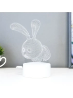 Светильник сенсорный «Кролик» LED 7 цветов USB/от батареек б