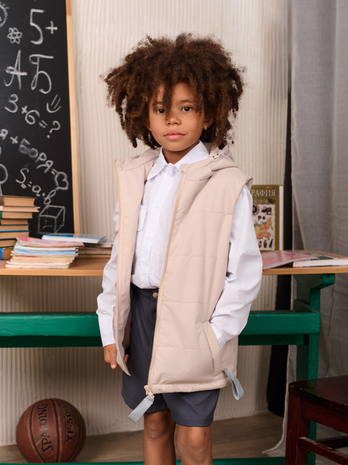 Жилет детский  SCHOOL бежевый