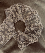 кружево на сетке вышивка шелк/хлопок (Франция) ш-7см отрез 0.9м