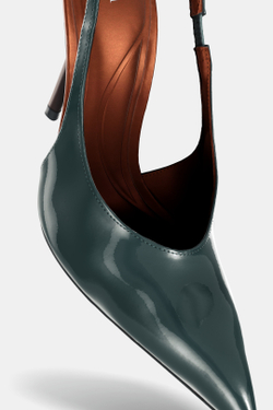 ZARA ТУФЛИ ИЗ ЛАКИРОВАННОЙ ИСКУССТВЕННОЙ КОЖИ, РАЗНОЦВЕТНЫЙ