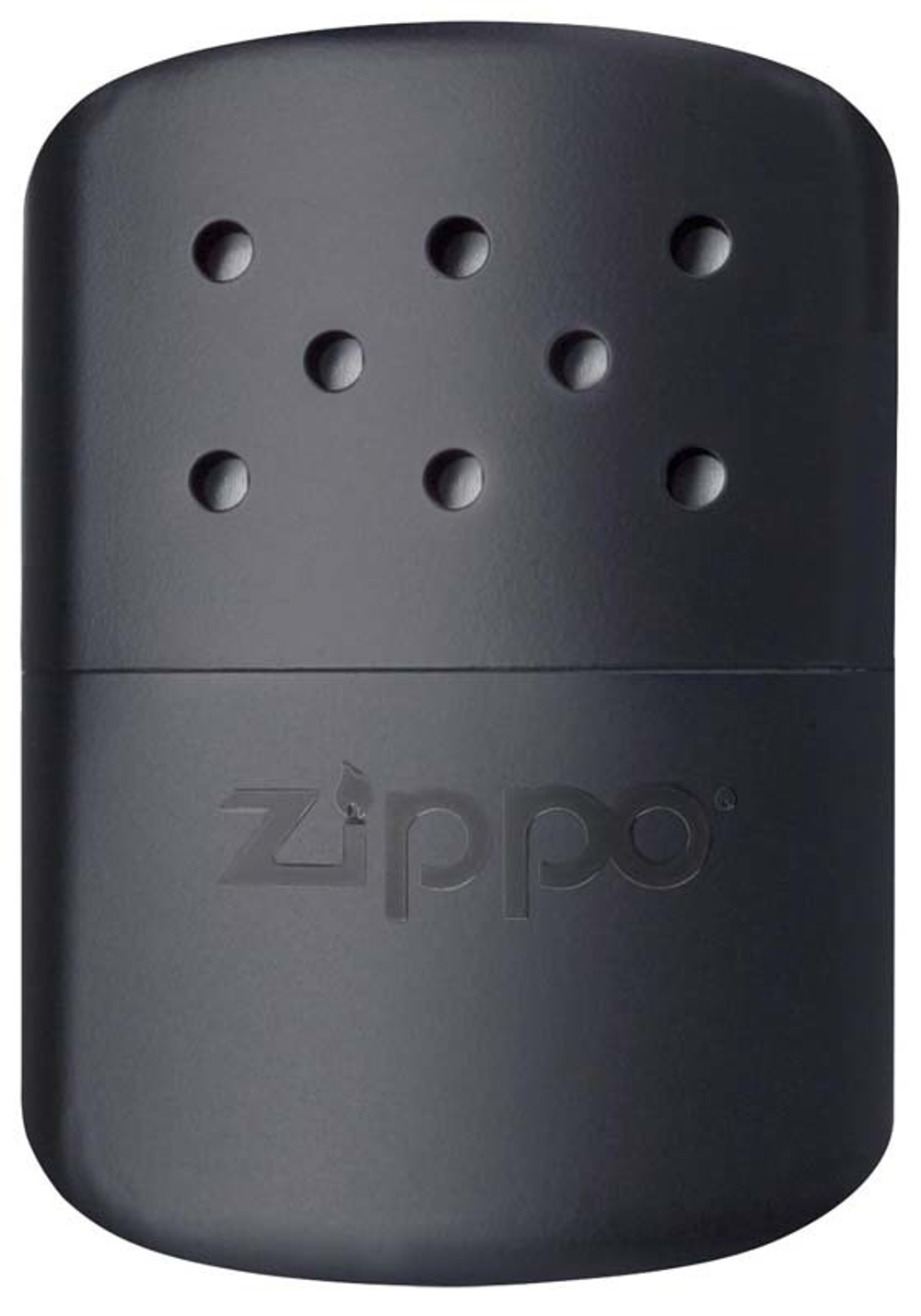 Легендарная классическая американская каталитическая грелка для рук ZIPPO Black™ чёрная матовая из стали ZP-40368