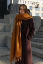 Шарф-палантин горчичный