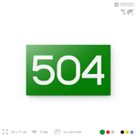 Номер на дверь 504, табличка на дверь для офиса, квартиры, кабинета, аудитории, склада, зеленая 120х70 мм, Айдентика Технолоджи