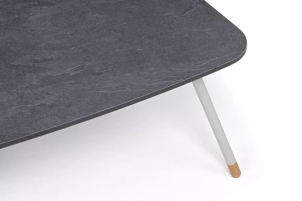 "Верона" журнальный стол из HPL 120х65, H40, каркас светло-серый (RA L7035) муар, цвет столешницы "серый гранит"