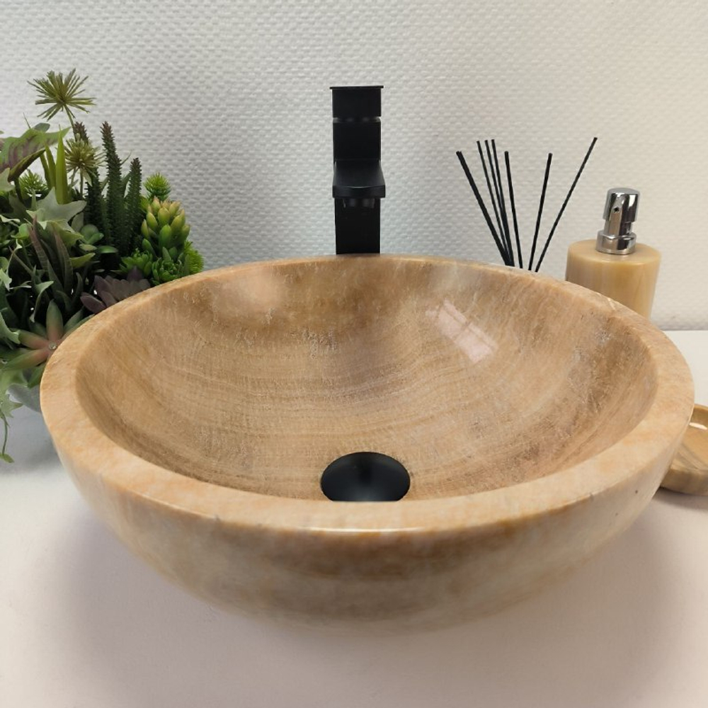 Раковина из оникса Bowl Yellow TinLip BO-62918 40*40*15 140