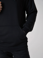 Худи черное Город Горький мужское с нашивкой желтый олень