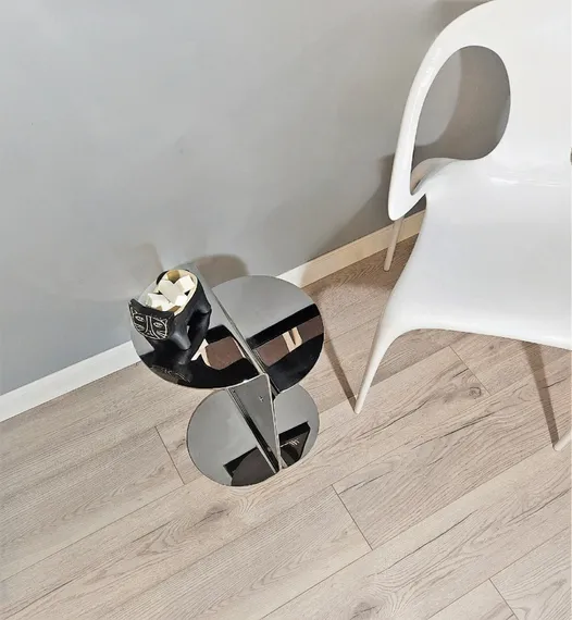 Журнальный столик 4501, полированная сталь