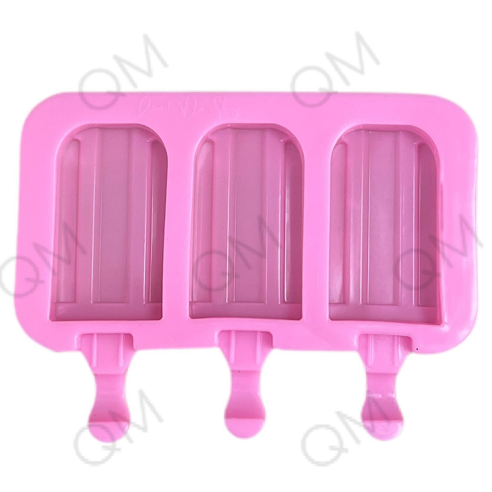 Форма для мороженого «Эскимо макси», 19,514,52,5 см, 3 ячейки (8,24,6 см), цвет МИКС