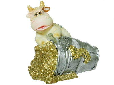 Копилка Бычок с монетками 9,5см 23208B
