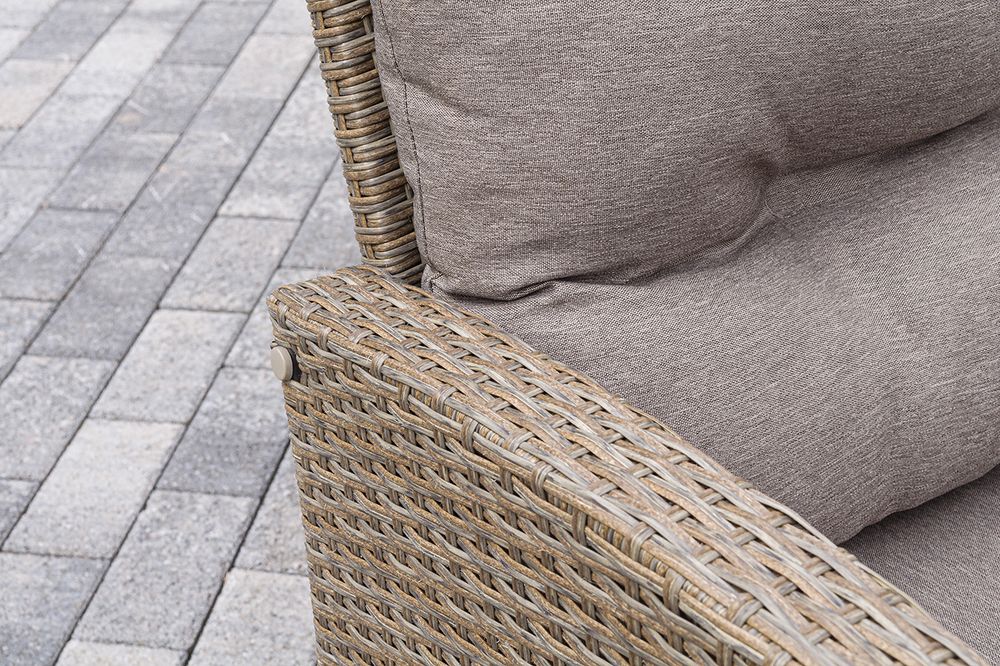 "Филадельфия" лаунж-зона из искусственного ротанга, цвет соломенный, цвет подушек бежевый