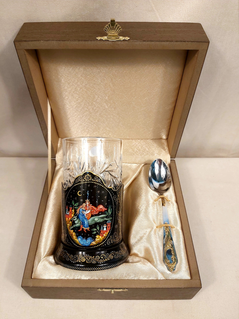 Чайный набор "Иван-царевич на сером волке" (Ручная роспись Палех)