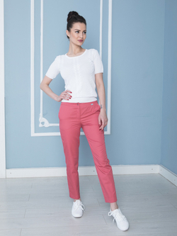 Купить брюки медицинские Б-122 брусничные MediS.moda