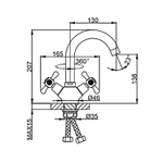 Смеситель для раковины 1/2 кер R13332 FRUD п/гайку Белый