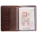 Обложка для автодокументов натуральная кожа краст, машина + "АВТОДОКУМЕНТЫ", коньяк, 238208