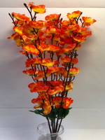 Цветы искусственные Сакура оранжевые 60см