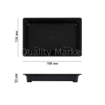 Одноразовый контейнер для суши 188*134*30 мм черный Дно Сп-19Д ПЭТ