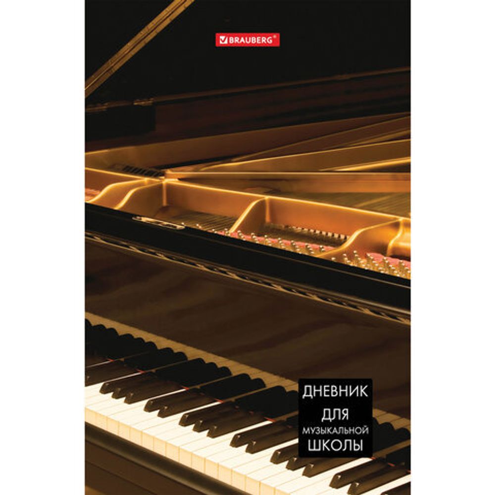 Дневник для музыкальной школы 48 л., твердый, BRAUBERG, справочный материал, "Концерт", 103279