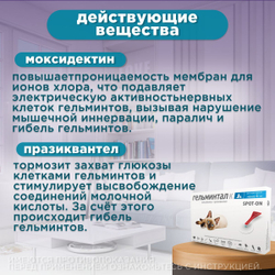 Капли на холку от блох, клещей и гельминтов для кошек менее 4 кг Гельминтал К SPOT-ON (Neoterica), 1пипетка Моксидектин/Празиквантел