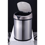 Ведро для мусора сенсорное, круглое, нерж, внутр ведро, Foodatlas JAH-9111, 8 л