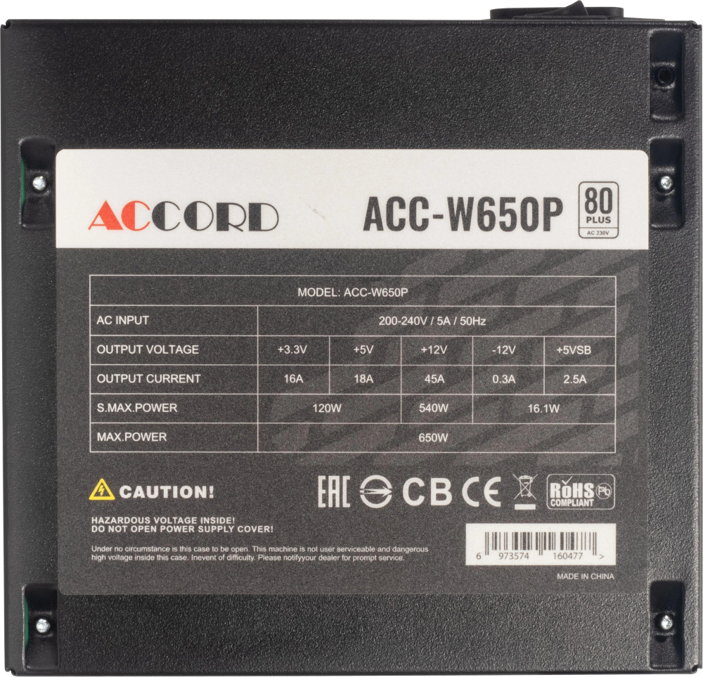 Блок питания ATX ACCORD ACC-W650P
