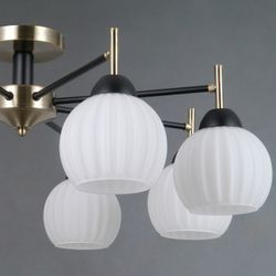 Люстра на штанге ILLUMICO TRENTO IL0579-8CSQ-25 BK AB TRENTO