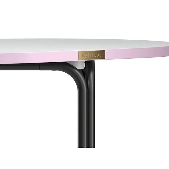Столик кофейный ror, 75х50 см, черный/серый/розовый