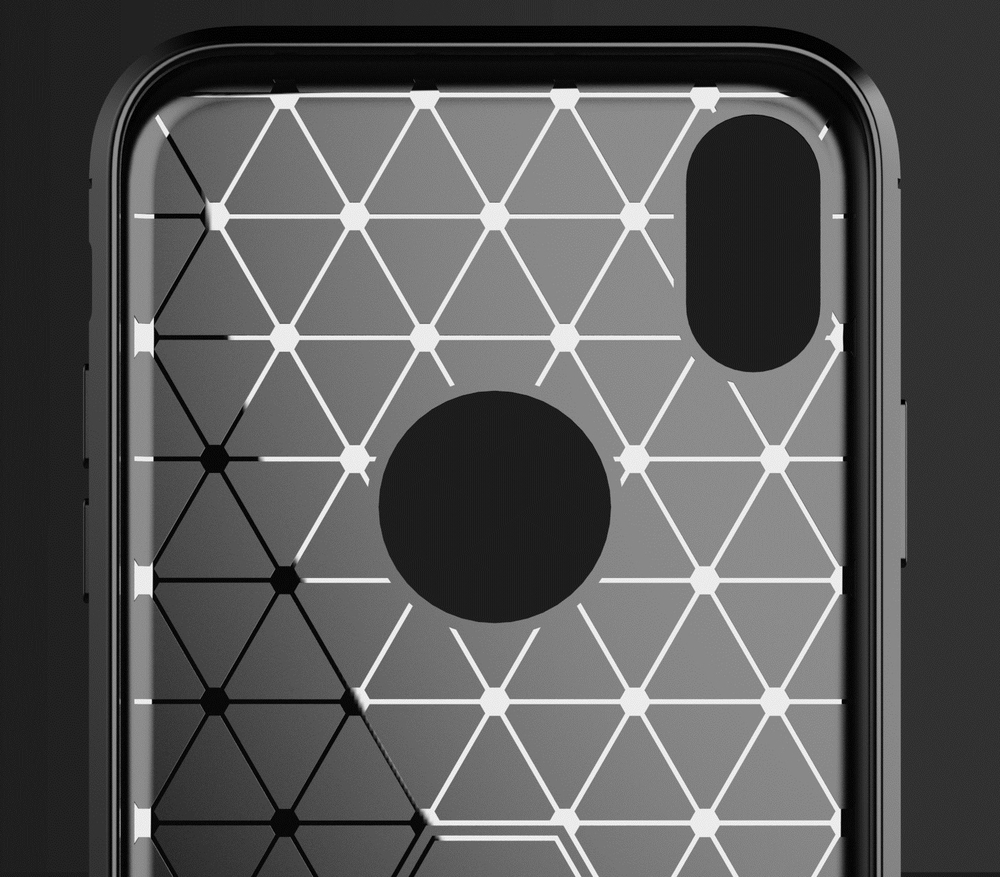 Чехол для iPhone XR цвет Gray (серый), серия Carbon от Caseport