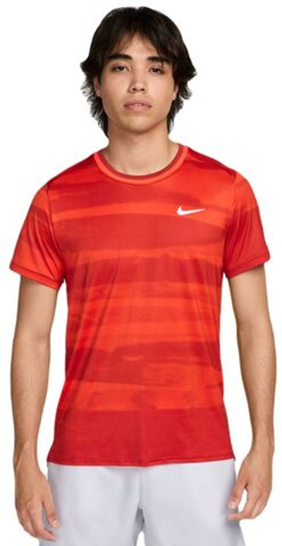 Теннисная футболка Nike Court Advantage Dri-Fit Tennis Print - Orange
