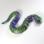 Гибкая игрушка-антистресс, змея сине-зеленая с глазами, 52 см.