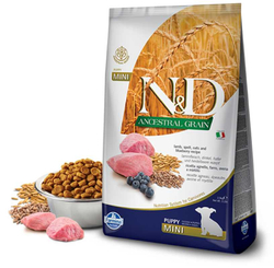 Сухой корм FARMINA N&D Ancestral Grain для щенков мелких пород с ягненком и черникой - 0,8 кг