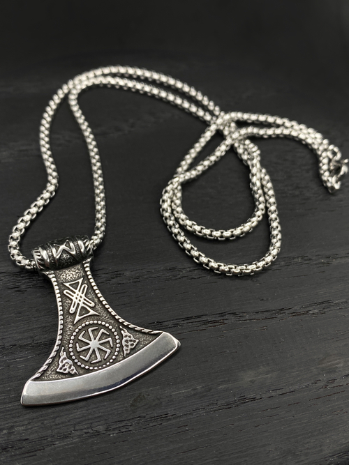 Славянский оберег Секира Перуна (Гром Секира Тора) магический амулет на цепочке