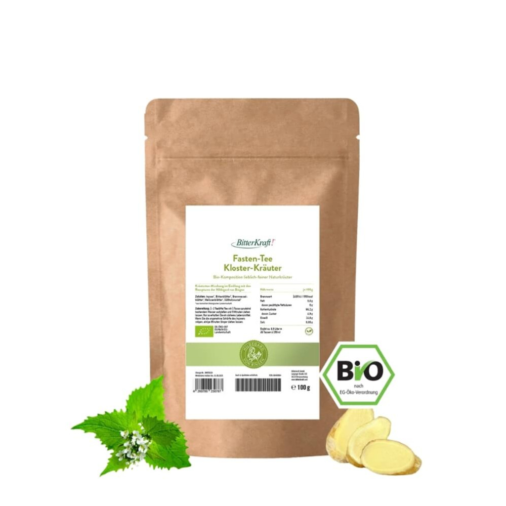 Горькая сила! Органический постный чай из монастыря, травы., 100 гр