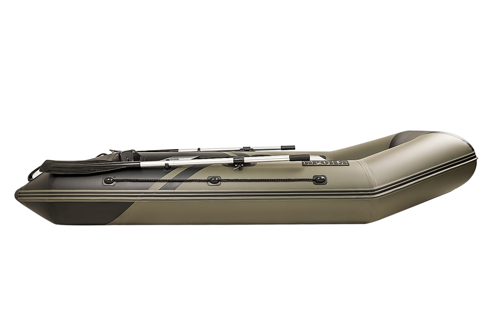 Броня-280 хаки-черный (лодка ПВХ под мотор с усилением)