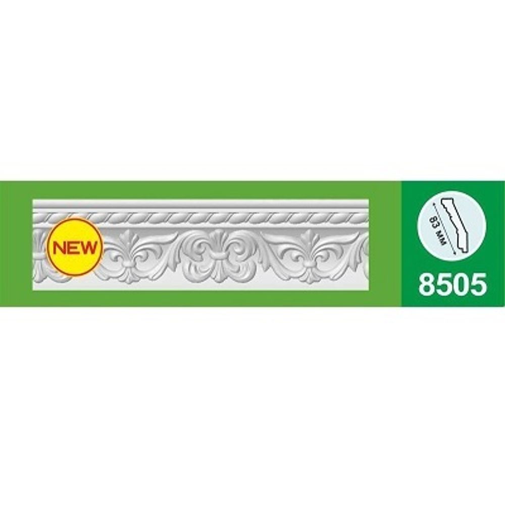 Плинтус потолочный инжекционный Comfort plast  8505