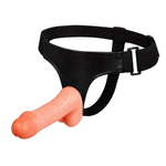 Фаллоимитатор-реалистик на трусиках - 18,5 см. (Цвет: телесный)