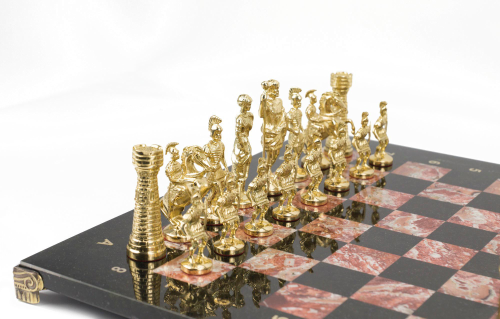 Шахматы "Римские" бронза креноид 400х400 мм  R117811