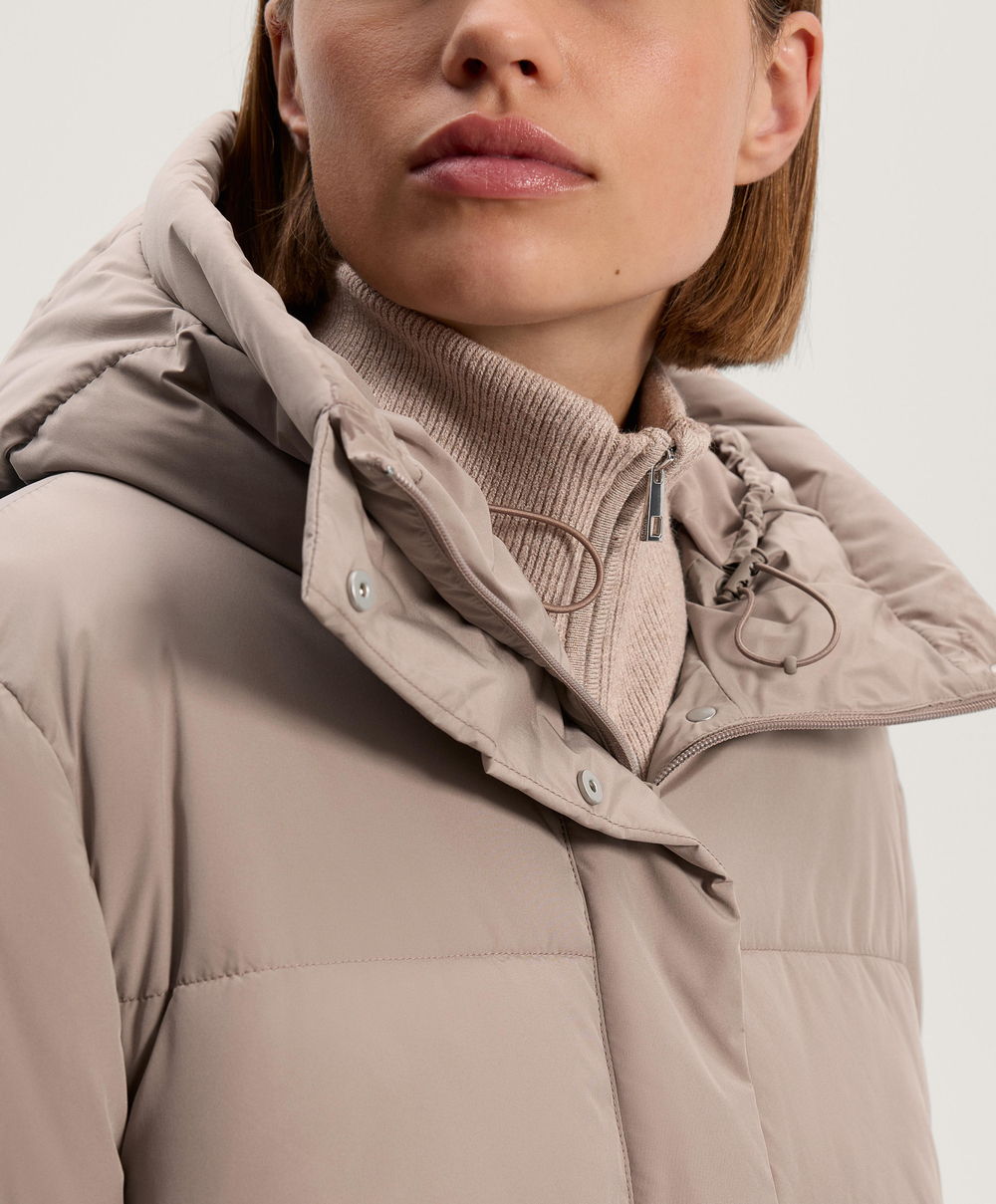 Oysho Водоотталкивающая утепленная куртка Primaloft®, серо-коричневый