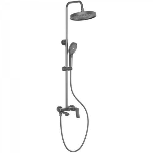 Душевая система 35к HB24553-3 HAIBA лейка "Тропический душ" оружейная сталь