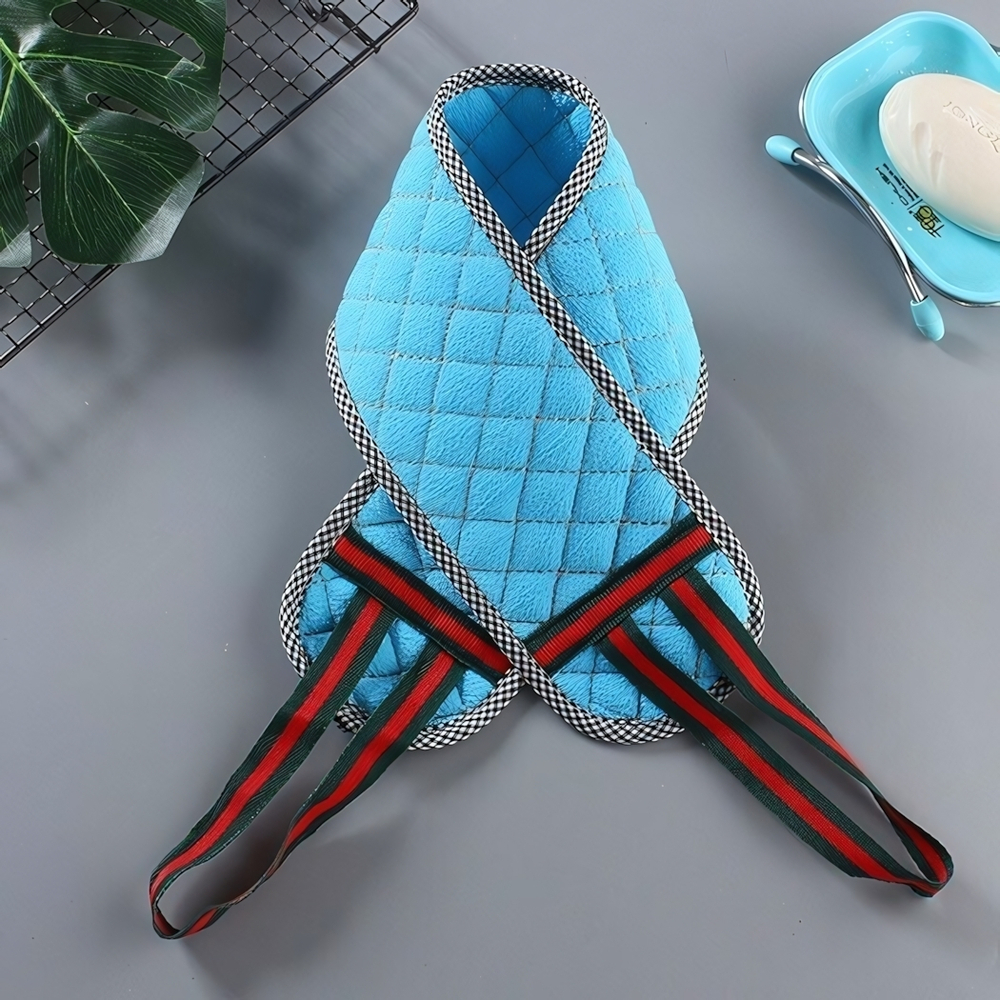 Мочалка для тела «Ultramarine - Тропикана», пилинг эффект, цвет голубой , 80*9,5 , Zip пакет