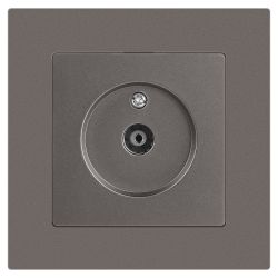 Розетка Intro Accent 6-301-09 TV одиночная, IP20, СУ, титан | Intro