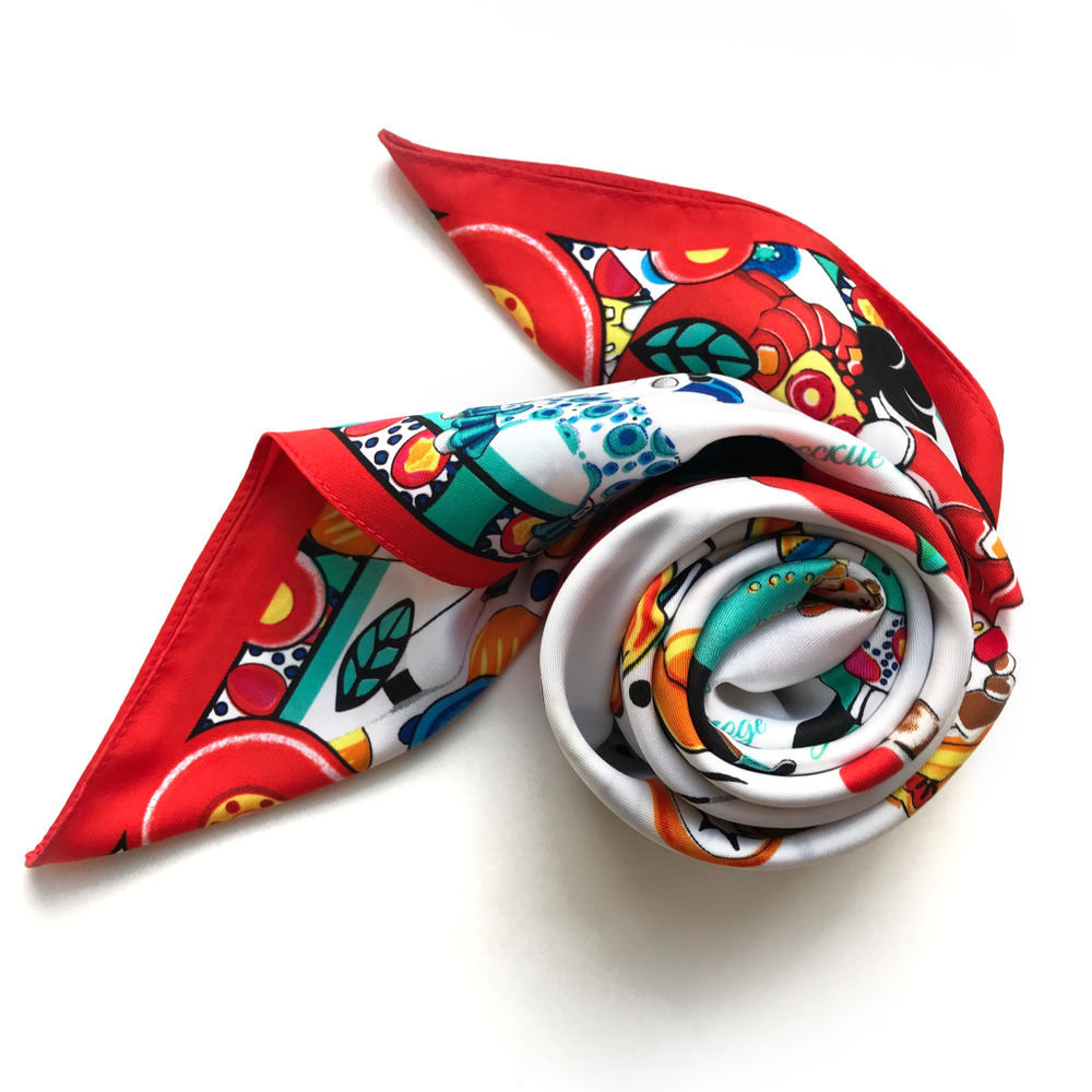 Платок "Дымковская игрушка" | russian-scarf