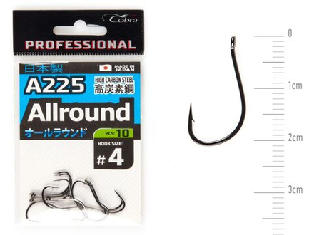 Крючки Cobra Pro AIIROUND сер.A225 разм.004 10шт.
