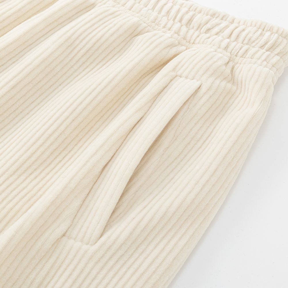 Брюки Ymkashix велюровые Stripe track белые