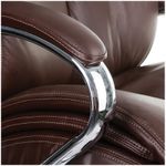 Кресло руководителя Helmi HL-ES03 "Invincible" повыш. прочн., кожа коричн., мультибл, хром, до 250кг