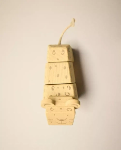 ZARA HOME ДЕРЕВЯННАЯ ИГРУШКА-ГОЛОВОЛОМКА «ГЕПАРД» ДЛЯ ДЕТЕЙ, ЖЕЛТЫЙ