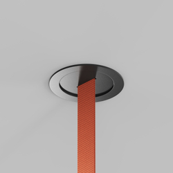 TR5513-BK Встраиваемое основание с возможностью подачи питания треку-ремню Belty, серия Base. Не вмещает блок питания. D100*H72мм, монтажный D90мм, IP20, черный, алюминий